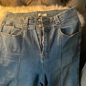 Retro bell bottom, blue jeans